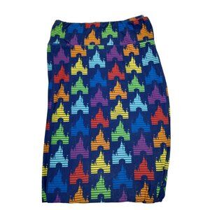 Disney Womens 3X Rainbow Castle Soft Leggings